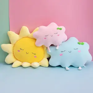 Cloud Or Sun Design Plush Toy, 1 Count Cute  Throw Pillow, Soft Comfortable Plush Toy for Home & Office, Birthday Gift for Friend & Family, Durable Soft Fluffy, Soft Stuffed