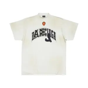 1008604 Balenciaga Skater Oversized T-shirt White