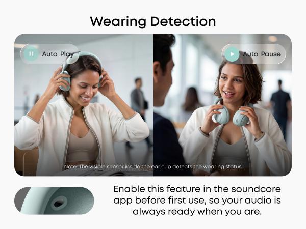 soundcore Space 2 by Anker, Active Noise Cancelling Headphones, Comfortable Fit, 50H Playtime, LDAC HiRes Wireless Audio, Dual Connection, Clear Calls, Bluetooth 6.1, Nap Mode, Wearing Detection
