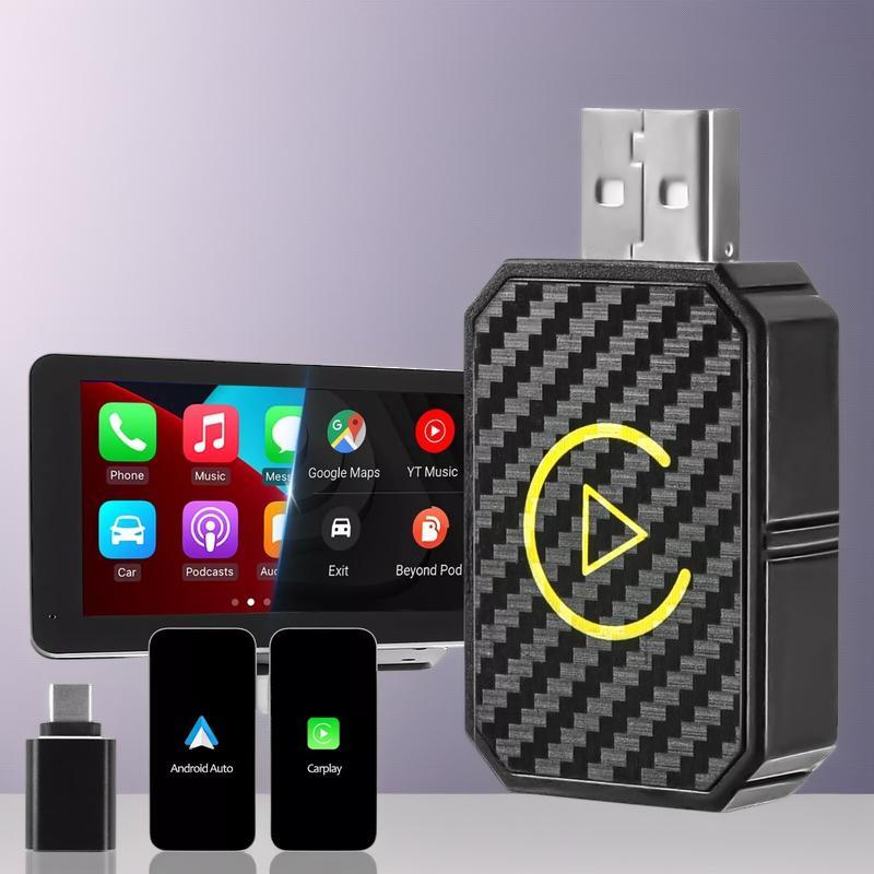 CarPlayand Android for both Apple2 in 1 Wireless Apple Adapter, ,converts wired to wireless, suitable for factory wired CarPlay cars from 2016+