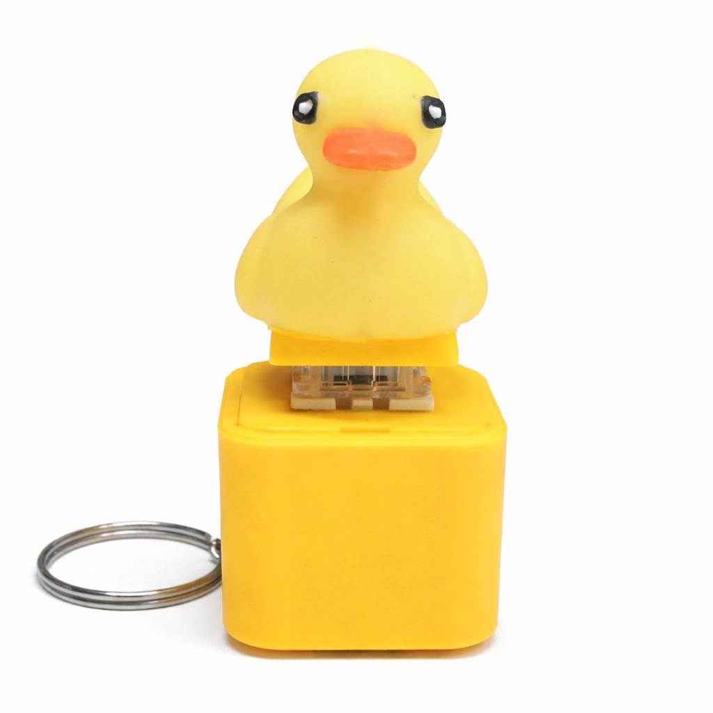 Quacking Duck ASMR Fidget Toy | Rechargeable Light-Up Keychain Gift