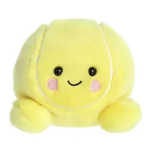 Palm Pals Adorable Tennis Ace 5 inch Yellow Mini Soft Plush Collectable Stuffed Animal