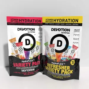 Devotion Nutrition HydroFLEX Vitamin Infused Hydration | Variety Pack Bundle - Water Enhancer Drink Mix | Sugar Free, Gluten Free, Vegan | 12 Pack
