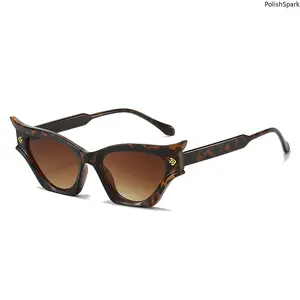 Y2K Cat Eye Sunglasses for Women - UV400 Protection Trendy Pointed Cateye Sunglasses | Retro Vintage Shades for Beach Party Streetwear Daily Wear