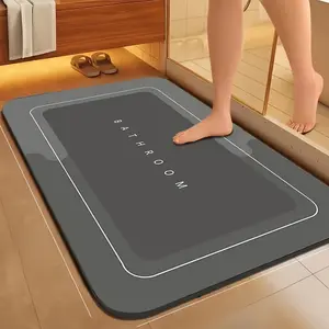 Super Absorbent Diatomite Bath Mat - Quick-Drying, Non-Slip and Water-Absorbing Floor Mat, Soft and Comfortable Bathroom Rug, Suitable for Shower, Laundry Room, Bedroom, Living Room, Door Mat, Kitchen Floor Mat, RV Bathroom.8-Star Quality
