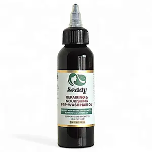 Seddy Pre-Wash Nourishing Treatment Oil for Dryness Breakage & Split Ends Infused with Castor Coconut Biotin Rosemary & Caffeine 3.4 oz