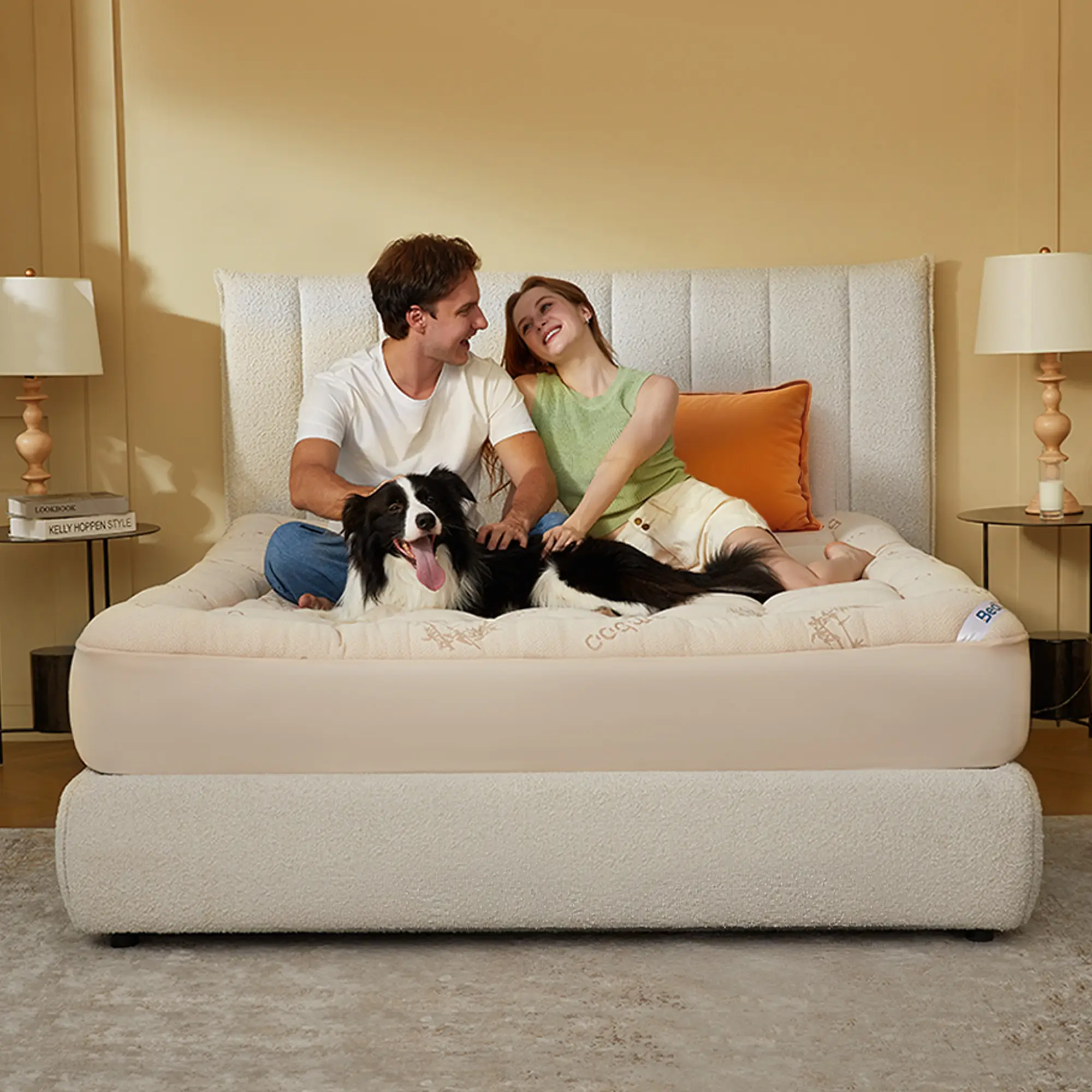 #FallFreshness [BEDLORE]Thicken Bedding Fitted Sheet, Fluffy Pillow Top Pad,Cooling Comfortable Mattress Cover,6-18''Deep Pocket, Bedroom Decor Pressu