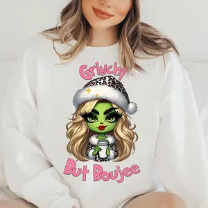 Characters Christmas Boujee Shirt, Grinn Girl Funny Christmas Shirt Sweatshirt, Hoodie AH Womenswear Tops