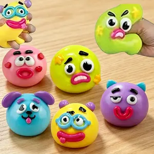Funny Dog Face Swap Squishy,Cute Face Squishy Stress Balls,Funny Expression Squeeze Fidget Toys,ADHD,Soft Slow Rising Kawaii Fidget Toy