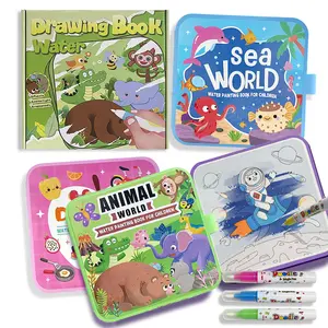 Water Coloring and Painting Doodle Books for Kids, Paint with Water Activity Books, Travel Toys for Kids Watercolor Painting Art Supplies Educational