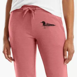 Common Loon with Chick - Gavia immer - Women's Cali Wave Jogger Sweatpants