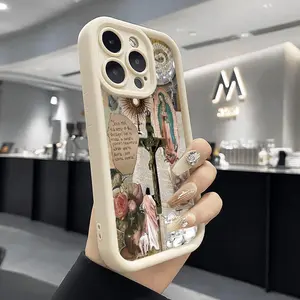 Trending Religious Collage TPU Bumper Phone Case - Anti-Scratch Shockproof Drop-Proof Silicone Cover for iPhone 17,16,15,14,13,12,11,Pro,Promax,Plus,Air - Cellphone Accessories for Handheld Devices with Button Protection