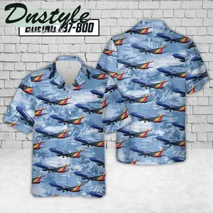 Southwest Airlines Boeing 737-800 Hawaii Shirt Men Women Beach Wear Hawaii Shirt Summer Beach Shirts Menswear Top Button Womenswear