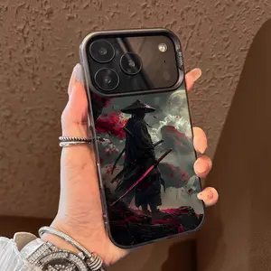 Night Warrior Fashion Pattern Case for iPhone 17 Pro Max 17 Air 16/15/14/13/12/11 Pro Max XR XS E Plus Retro High-end Shockproof Drop Screen Protection Cute Durable PC Smartphone Cover