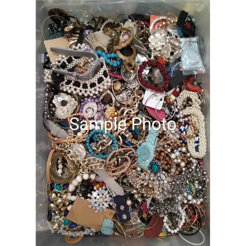 3 Pound Mystery Costume Fashion Jewelry Junk Craft Resale Mostly Wearable Lot