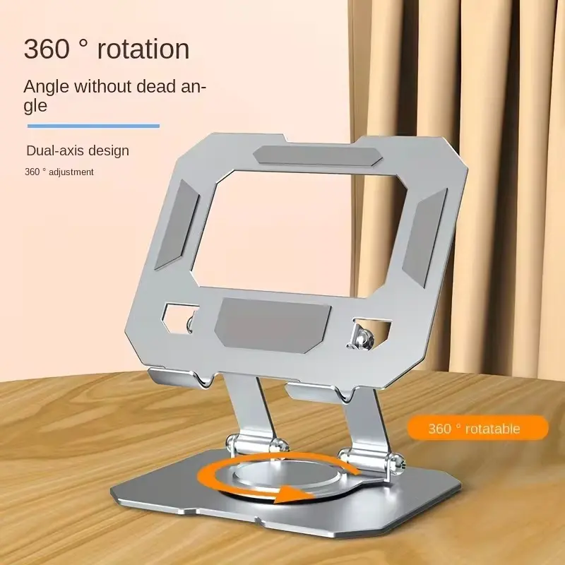 360° Rotatable Tablet Stand Adjustable Foldable Desktop Stand Holder Compatible For 4.7-12 Inch Ipad Pro/Air/Min Laptop Tablet