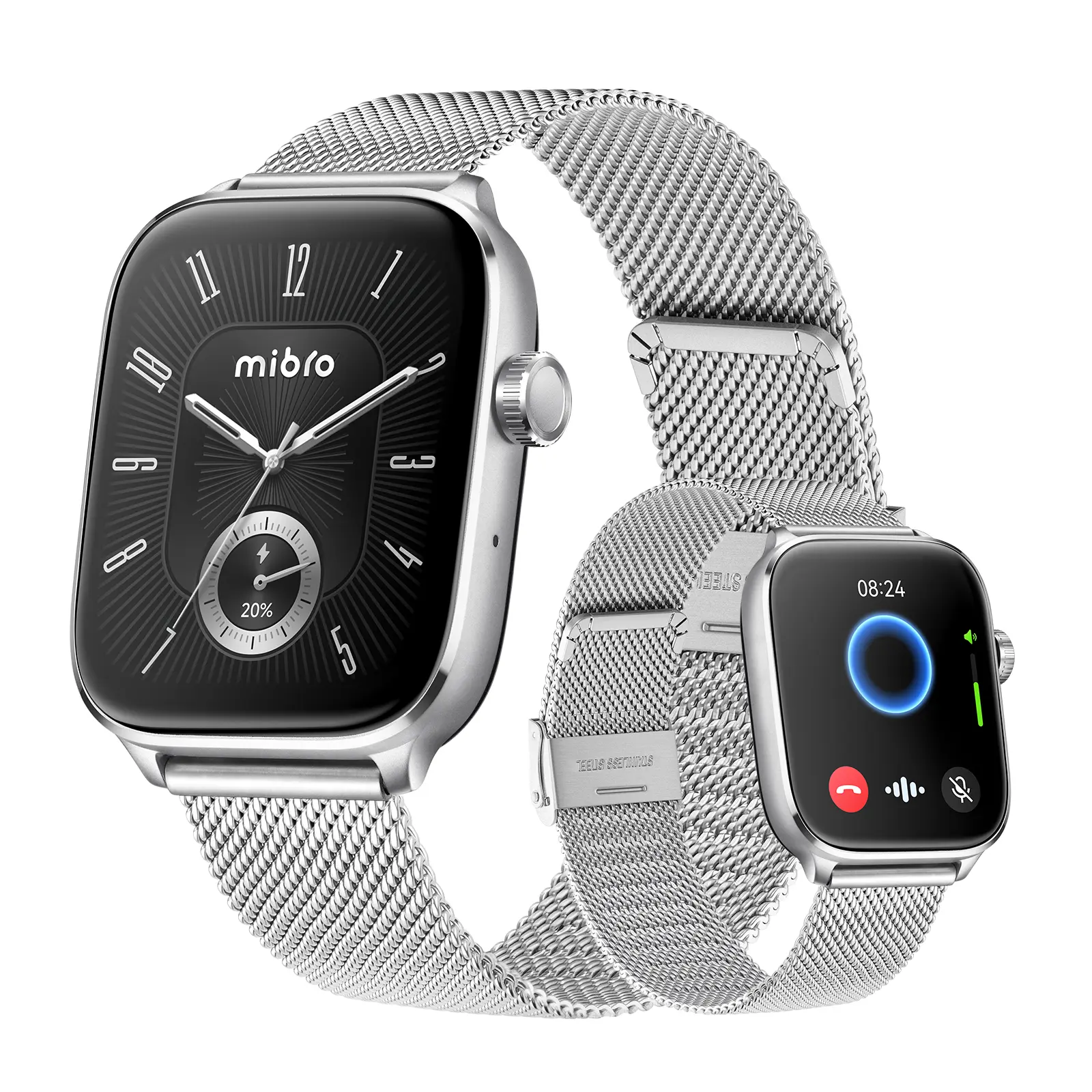 MIBRO Fit Smart Watch for Men Women with Lightweight Design and AI Voice Assistant, AMOLED and 8-Day Batte,Best Smartwatch 2026ry, Answer/Make Calls, GPS, Heart Rate and Sleep Fitness Tracker for Android & iPhone,Best Smartwatch 2026 message notification