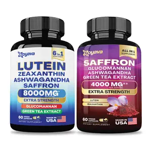 Zoyava Visionary Blend Duo: Lutein Zeaxanthin Supplements (8000MG) & Saffron Blend (4,000MG) for Wellness