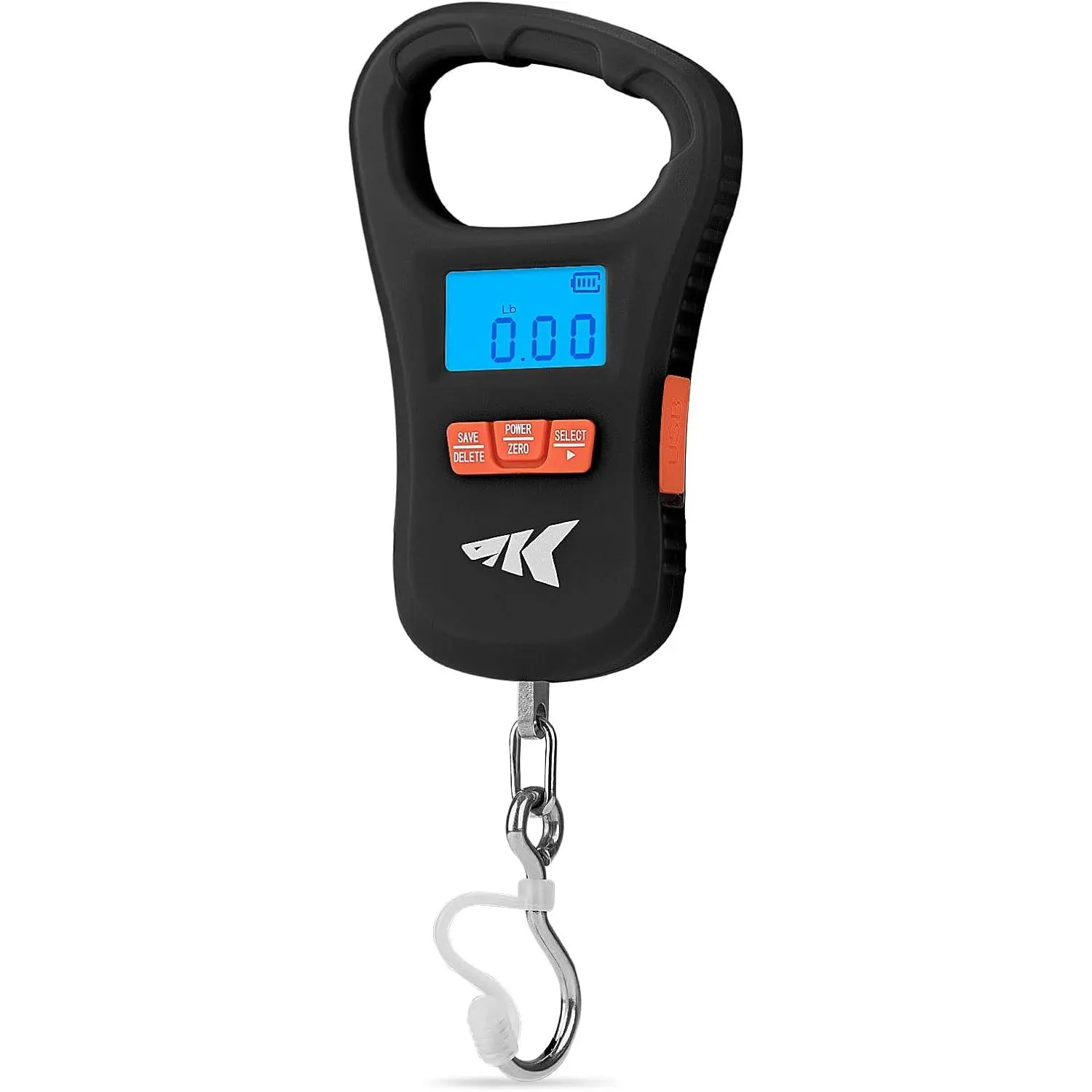 Fishing Scale, USB Charging, 65lb Capacity, Ultra-Thin Digital Fish Scale, LCD Display, Ergonomic Handle, Fish Scales Digital Weight, Fishing Accessories for Men
