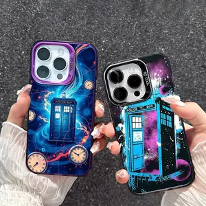 D-Doctor W-Who Phone Case, Silver Shockproof Protective Cover For iPhone 11-17 Pro Max/Plus & Samsung Galaxy S23-S25