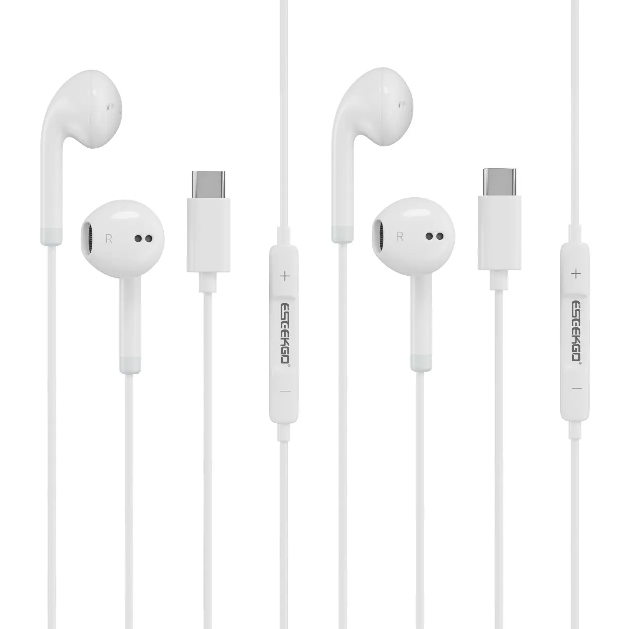 Type C Wired Earphones for iPhone 18/17/16/15 Series Galaxy S26 S25 S24 S23, Google Pixel 11/10/9, In Ear USB C Earbuds [Microphone & Volume Control] Plug & Play Wired Headphones Audio Earplugs-Halloween Gifts