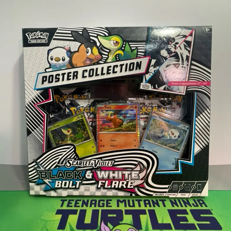 Pokémon Scarlet & Violet Black Bolt & White Flare Poster Collection - Collectible Non-Sports Trading Card Accessory for Display