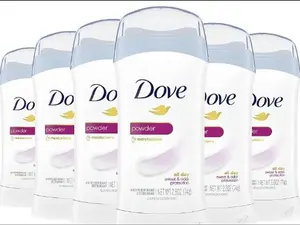 Dove Beauty Powder 24-Hour Invisible Solid Antiperspirant & Deodorant Stick 1.6 oz - 12 Pack for Daily Use Body Care