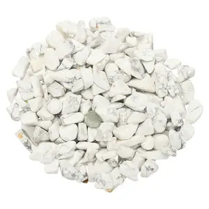 PETAXCELL Crystal Chips Stone, 0.44 Lb Fluorite Gravel Rocks (Howlite, 5 - 20 Mm)