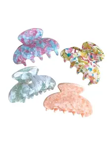 Medium 6.5cm Hair Claw Clip, Acetate Multicolor Morandi Series, High-Quality Simple Fashion Hair Accessory, Perfect Gift for Festive Occasions, Ponytail Claw Clip