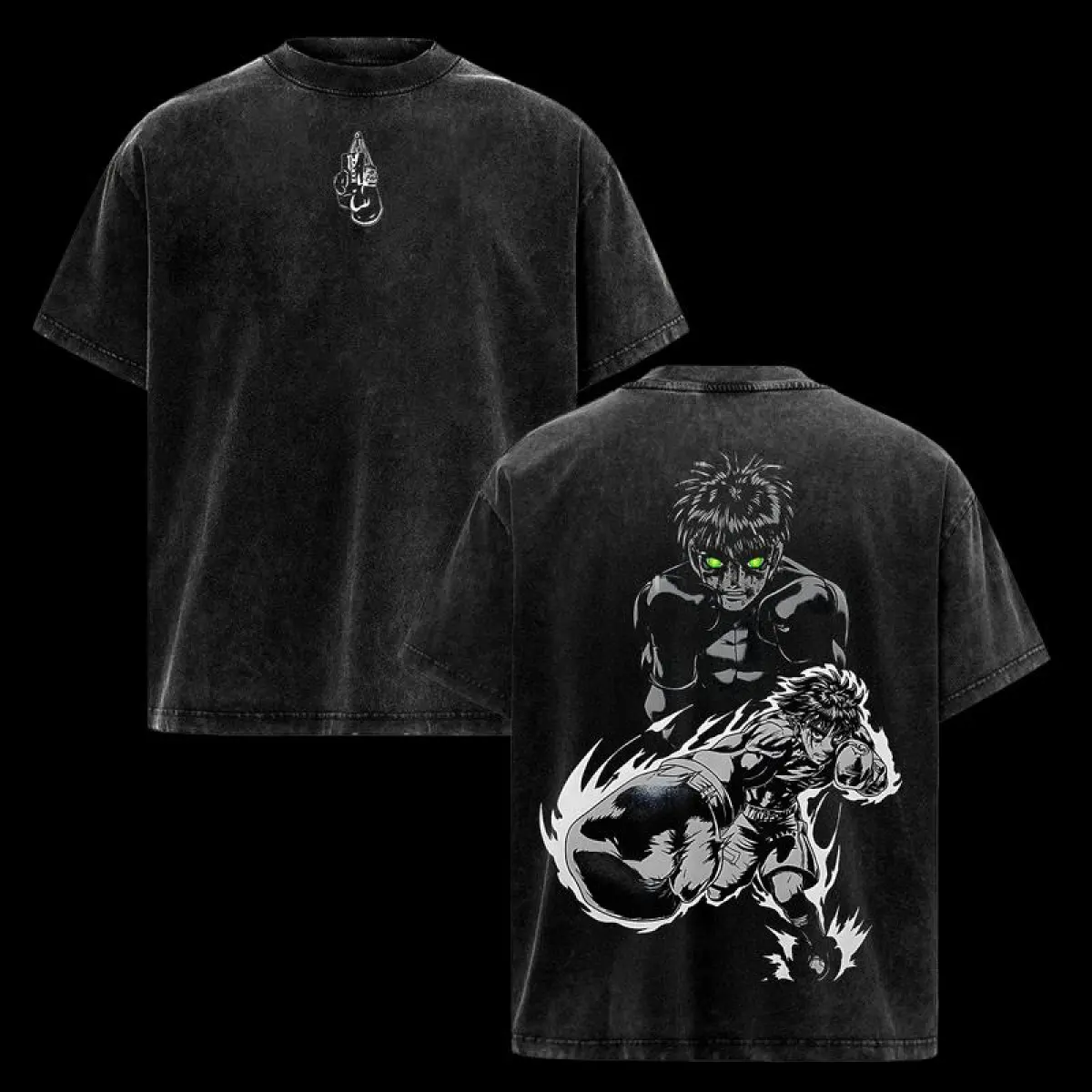 Men's Hajime No Ippo Makunouchi Gym Classic Vintage Cotton Round Neck Shortsleeve Tshirt 2025 - Soft Seamless Breathable Heavyweight Washed Apparel, Boxing Graphic Anime Streetwear Clothe for Fitness Fans