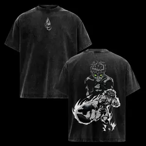 Ippo Makunouchi Gym Vintage T-Shirt 2025 – Hajime No Ippo Washed Oversized Tee, Boxing & Gym Graphic, Heavyweight Anime Streetwear for Fitness Fans