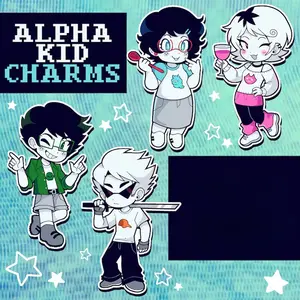 Homestuck Alpha Kid Keychain Acrylic Charms, Homestuck Keychains, Small, Meaningful, Unique Keychains That Add Charm To Every Bag And Key.