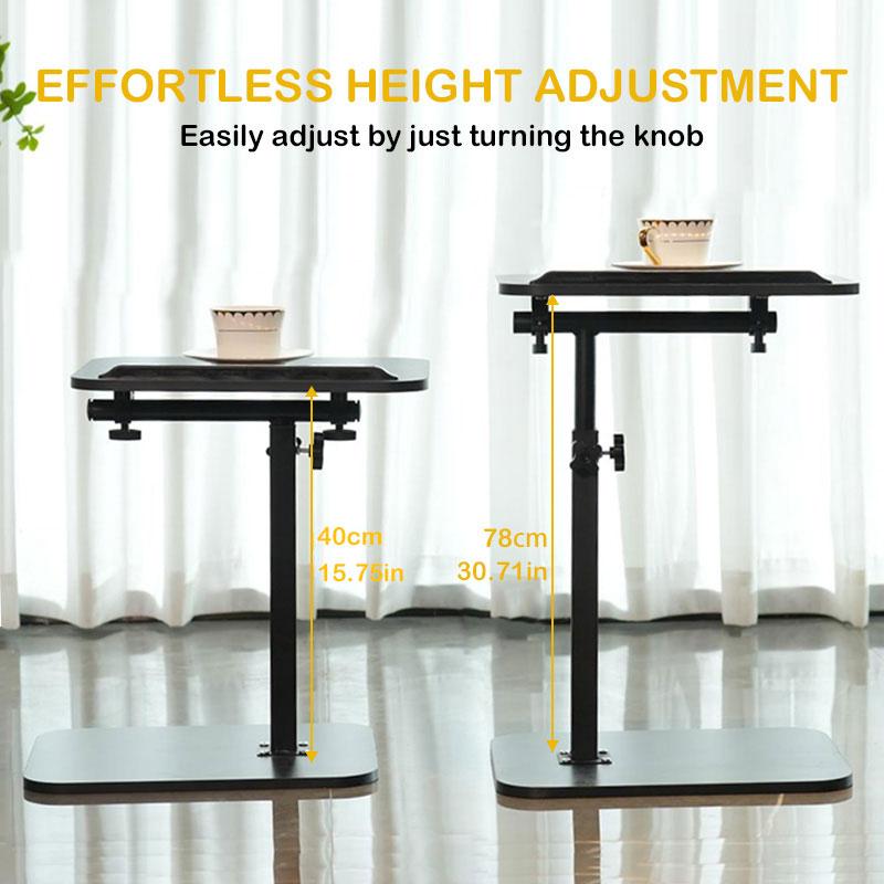 Adjustable Multi-Functional Side Table with 360 Degree Rotation Coffee RV Desk Perfect for RVs Bedrooms and Living Rooms