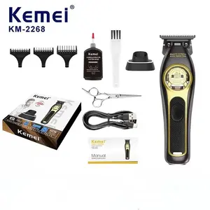 Kemei 2268 Wireless Electric Shaver, Zero Gap Trimmer, Rechargeable Hair Clipper, Precision Grooming Tool for Men