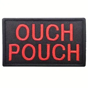 Ouch Pouch Embroidered Patch - Tactical Morale Applique with Hook & Loop Velcro, First Aid Kit Patch for Bags, Jackets, Tactical