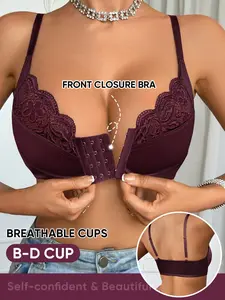 Women's Elegant Casual Bra with Adjustable Straps, Breathable Cups, High-Impact Support, Comfortable Innerwear, Multi-Scene Wear, All Seasons, Womenswear