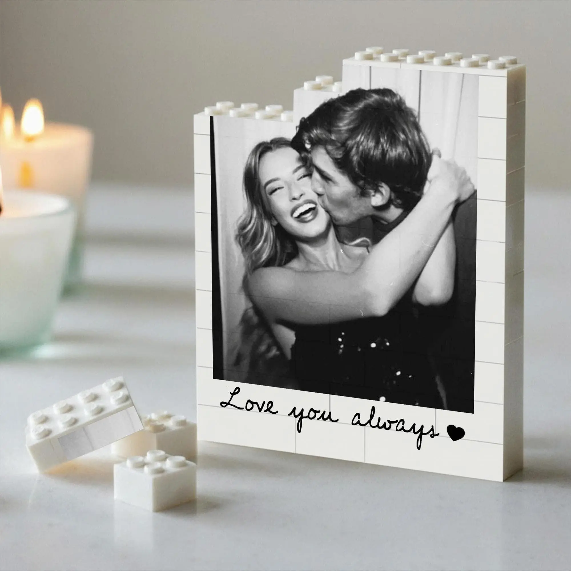 Custom Photo Building Blocks for Couples, Personalized Photo Block Puzzles, Unique Birthday Anniversary Gift, Valentnes Gift for Him Her Boyfriend G-friend