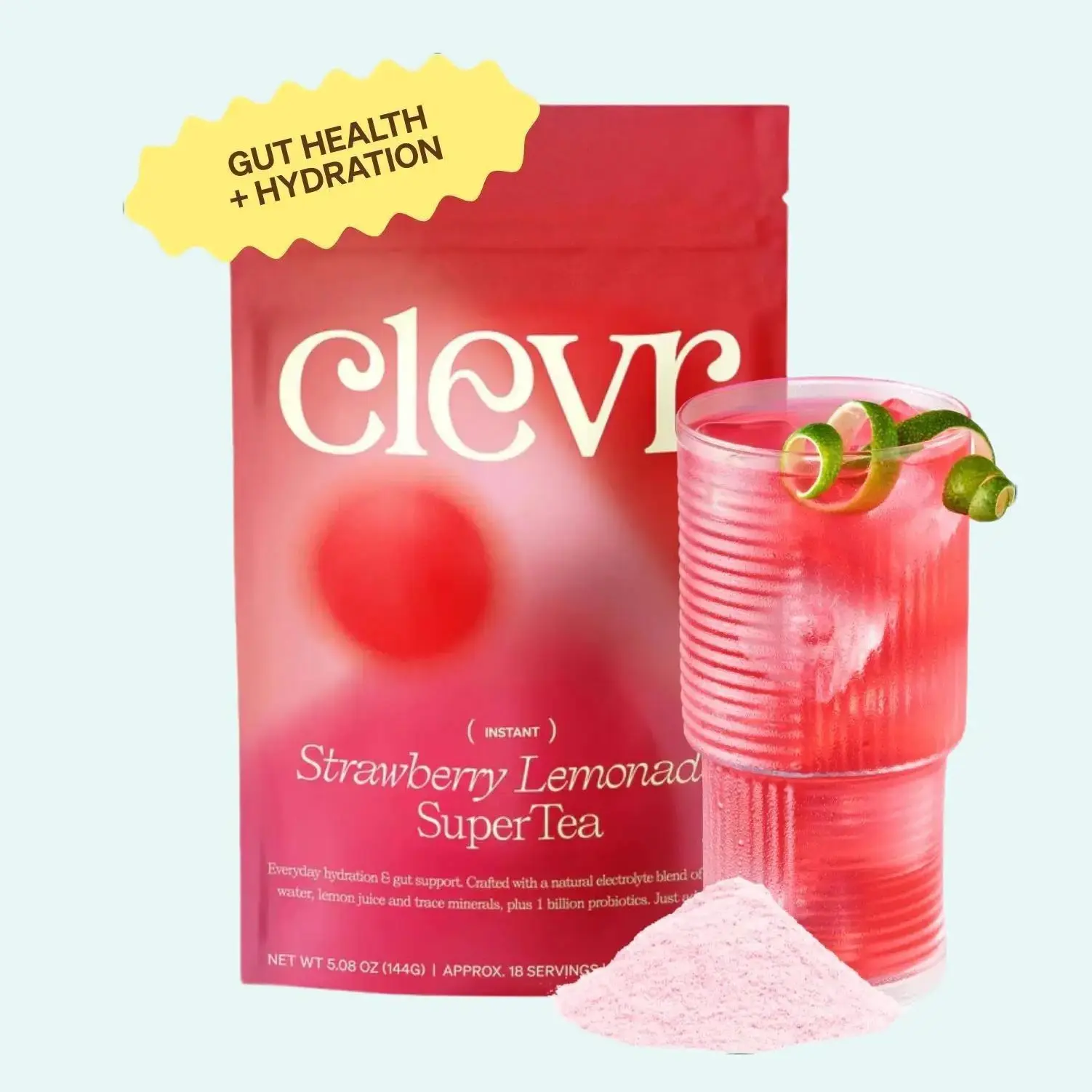 Clevr Strawberry Lemonade Probiotic SuperTea Clevr Strawberry Lemonade Probiotic SuperTea