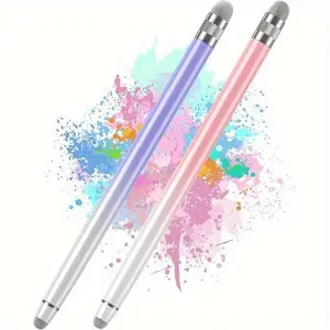 2Pcs Stylus Pens for Touch Screens, Stylus Pen Touchscreen Pen for Phone/Pad/Tablet/Computer Surface, Compatible with All Touch Screens(White Pink/White Purple)