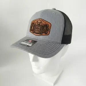 USA 250 Anniversary Eagle Leather Patch Richardson 112 Trucker Hat Mesh Back Snapback Cap Available in Multiple Colors Great Gift for All Ages