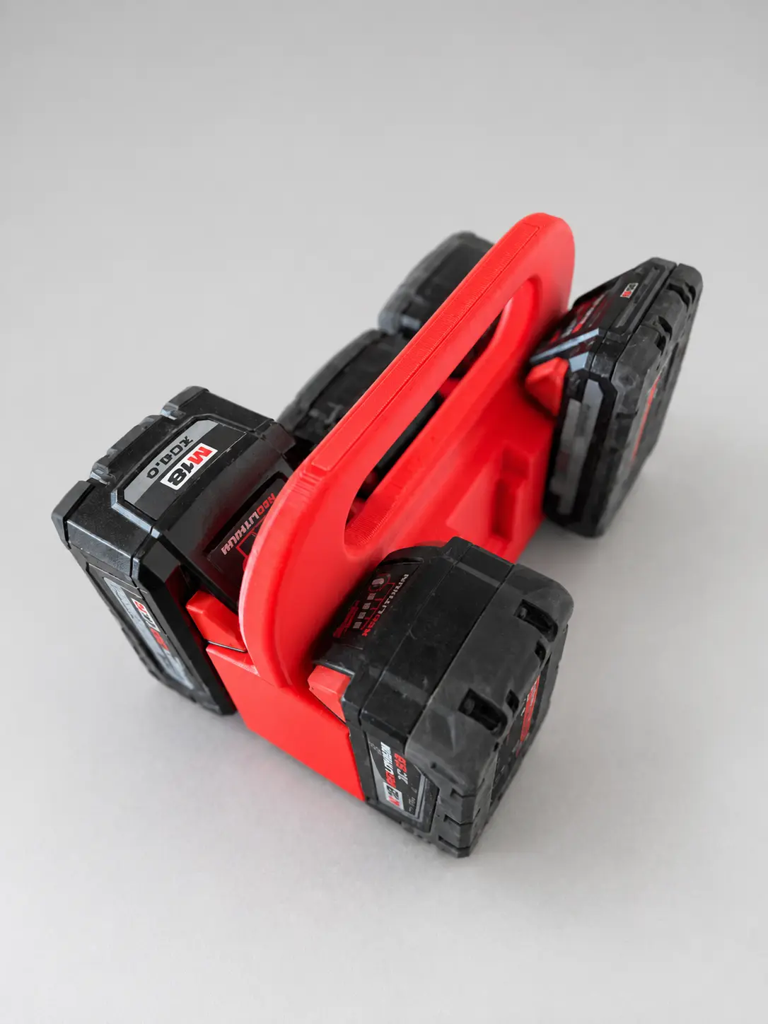 Milwaukee M18 Battery Holder | 6-Slot M18 Battery Organizer & Carrying Caddy | REDLITHIUM Battery Carrier | Portable Tool Storage Rack | PETG Holder Only