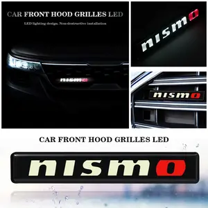 Nismo Car Front Engine Grille LED Light, Waterproof Sunproof Grill Lamp, Custom Style Upgrade for Gt-R Nismo, 370z Nismo, Etc., Car Exterior Accessories