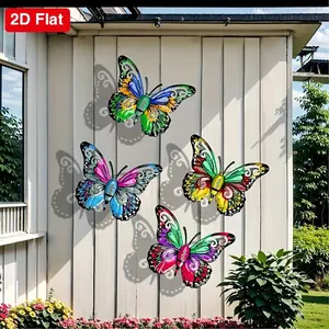 Butterfly Pattern Wall Sticker, Colorful Butterfly Wall Decal, Decorative Sticker for Home Garden Patio Living Room Balcony, Ornaments