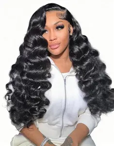 ZLIKE 【Time-limited 26 inches - $159/30 inches - $199】 loose deep human wig 180% 300% Density Luxury Custom Loose Deep  Bouncy Wavy Lace Wig Super Double Drawn Virgin  Dyeable real human hair, suitable for travel styling, parties, and work attendance. It