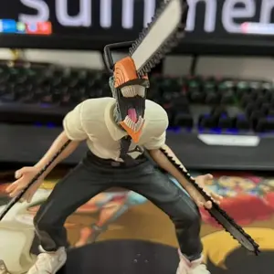 Man chainsaw denji anime figure denji/power action figure 1560 chainsaw man denji statuette adult model collectible doll toy
