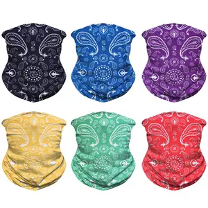 Venswell Neck Gaiter Face Mask Men Women,Seamless Bandana Rave Face Cover Scarf Mask,Balaclava,Headband, Head Wrap,Headwear 6pcs