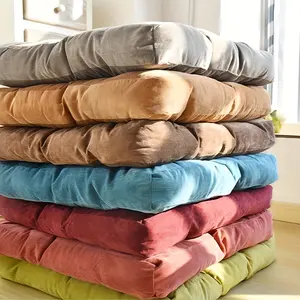 Large Square Corduroy Plush 1PC Floor Pillows - Thickened Tatami Cushion for Window Balcony Yoga Meditation Living Room Office Home Decor  yoga sit