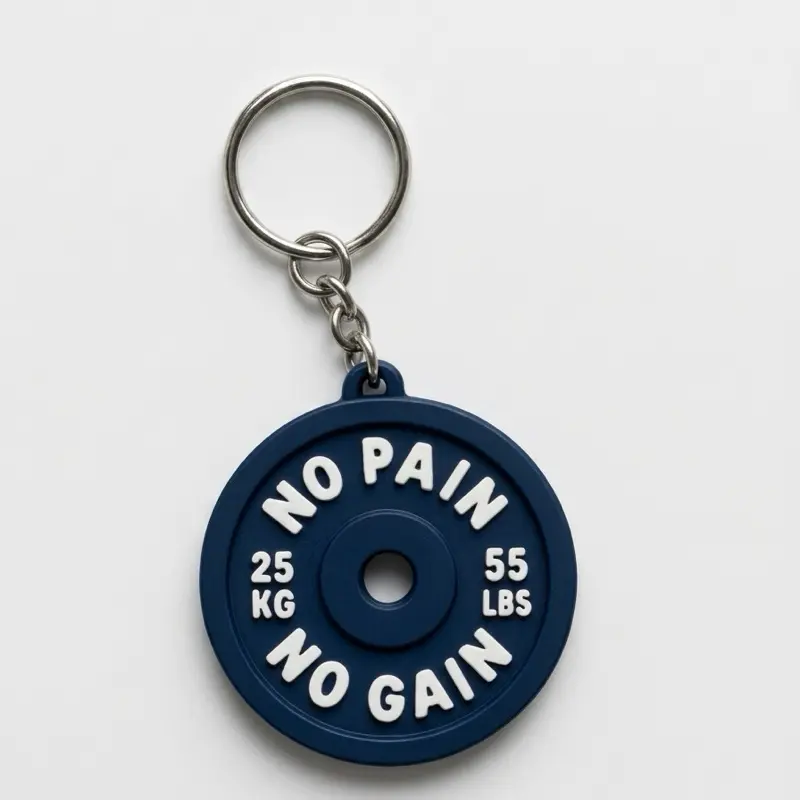 Weight plate keychain
