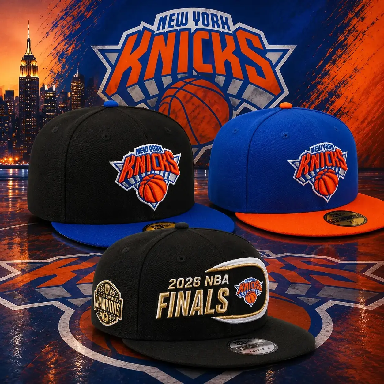 2026 New York Knicks Royal-BlueTeam Color NBA New Era 9FIFTY Basic Snapback Hat