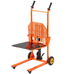 YODOLLA Material Lift Winch Stacker, Hydraulic Lift Table Cart 500 Lbs Capacity, 32" Max Lift Height, Pallet Truck Jack with Lockable Swivel Casters – Ideal for Warehouse